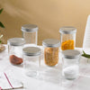 Nestasia Glass Storage Jars with Lid Set of 6 Large (400ml) | Airtight Kitchen Jars