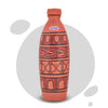 Mitti Cool Clay Water bottle – 1 liter Abstract Cross Design