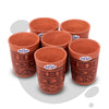 Mitti Cool Clay Dinner Glass Set 200 ML (6 Piece) Abstract Cross Design