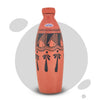Mitti Cool Clay Water bottle – 1 Liter Black Spade Design