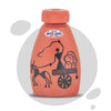 Mitti Cool Clay Triangle Water Bottle 300 ml Warli Cart Design