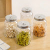 Nestasia Embossed Jar with Butterfly Accent Knob Set of 4 (1000ml) | Decorative Storage