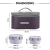 Borosil Glory Lavender Lunchbox Set of 4