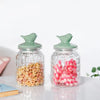 Nestasia Glass Jar with Ceramic Airtight Lid Set of 2 (1000ml) | Decorative Kitchen Storage