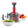Lifelong 1600ml Push Chopper with Whisker and Salad Spinner