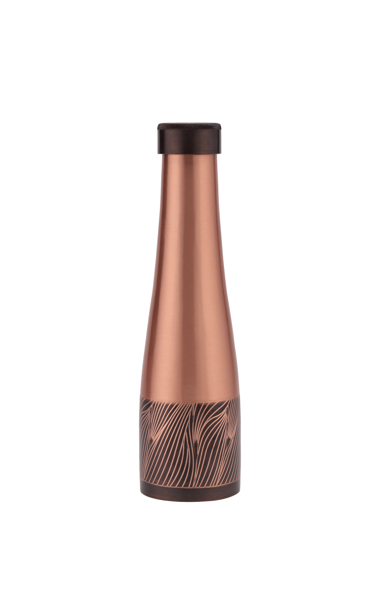 Choice Wave Rustic Copper Bottle and Glass Set