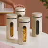 Nestasia Winnie Modular Glass Canister with Metal Cover Set of 4 (1500ml) | Pantry Canisters
