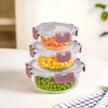 Nestasia Nestro Pro Airtight Containers Set of 3 Round Magenta | 215ml, 400ml, 600ml
