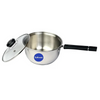 Tuffware Stainless Steel Sauce Pan with Glass Lid Tea Pan With Glass Lid Chai Pan Small Pan 20cm 3 liter