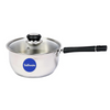 Tuffware Stainless Steel Sauce pan with Glass Lid Tea Sauce Pan with Glass Lid ChaiPan SmallPan 16cm, 1 Liter