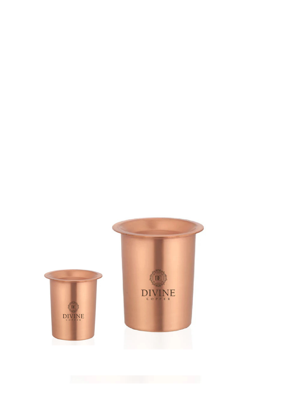 PURE COPPER PLAIN GLASS WITH LID