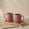 Borosil Porcelia Flute Mug Rose Set of 2 (350ml×2)