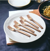 FnS Allie Rose Gold Stainless Steel 6 Pcs Dinner Fork Set
