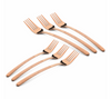 FnS Livo Rose Gold 6 Pcs Dessert Fork Set Premium Refined Finish Handle