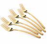 FnS Velora Gold-PVD 6 Pcs Dessert Fork Set Premium Textured Handle