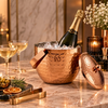 FnS Apple Ice Bucket Hammered Rose Gold Matt PVD Finish Stainless Steel