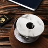 FnS Matto Marble Finish Stainless Steel Ashtray with Lid
