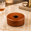 FnS Matto Wooden Finish Stainless Steel Ashtray with Lid