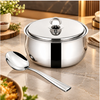 FnS Ebro White 1500ml Casserole with Lid & Venice Serving Spoon Combo