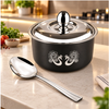 FnS Hazel Black 850ml Casserole with Lid & Venice Serving Spoon Combo