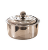 FnS Crista Double Walled Mirror Finish Stainless Steel Casserole 2200ml