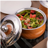 FnS Woodera Stainless Steel Casserole with Lid 850ml Wooden Finish