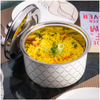 FnS Lecce Stainless Steel Casserole with Lid 2200ml White Powder Coating