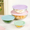 Nestasia SealPro Fluted Glass Container Set of 4 | Airtight | Stackable Kitchen Storage