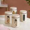 Nestasia Set of 4 Glass Storage Canister with Viewing Window 1200ml | Airtight | Kitchen Storage