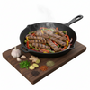 Esspy 10 inch Cast Iron Frying Pan/Skillet | Pre-Seasoned, Induction Friendly | Non-Stick Pan | 100% Pure Cast Iron, Toxin-Free & Chemical-Free | Black