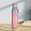 Borosil Larah Drift Round PU Thermoware Bottle 650ml Pink