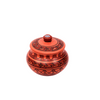 Mitti Cool Clay Curd Pot with Cap 1.5 liter Abstract Cross Design