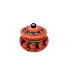 Mitti Cool Clay Curd Pot with Cap 1.5 liter Black Spade Design