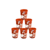 Mitti Cool Clay Dinner glass Set white panting Swans 200 ml