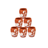Mitti Cool Clay Glass Set 200 ML (6 Piece) White Swans Design