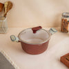 MACclite Butter Scotch Die Cast Non Stick Triumph Casserole With Glass Lid, Induction Base