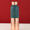 Divine Copper Oreo Half Hmd Green -pure Copper Water Bottle