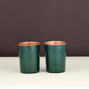 Divine Copper Pure Copper Enamel Print 250 ml Each Glass Pack Of 2