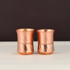 Divine Copper Pure Copper Curve Plain Glass Pack Of 2
