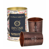 Divine Copper Pure Copper Hammered Antique Glass Pack Of 2