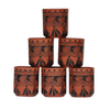 Mitti Cool Clay Square Cup Set 170 ml (6 piece) Black Spade Design