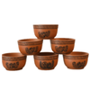 Mitti Cool Clay Round Bowl Set 6 Pieces 150 ml Warli Drum