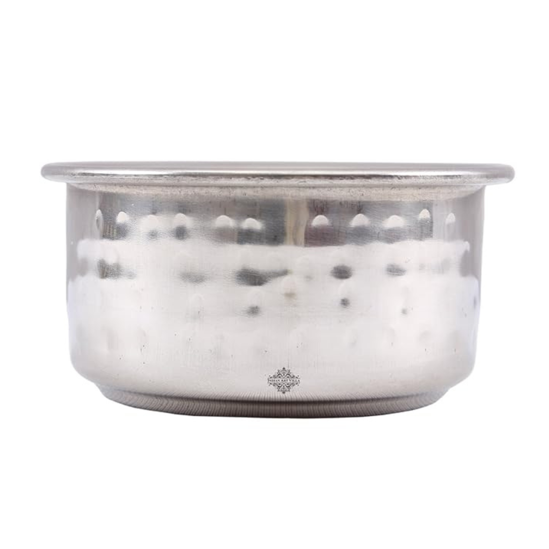 Indian Art Villa Steel Serving Bowl|double Layer - 140 gms