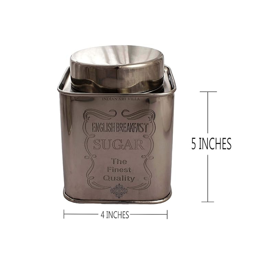 Indian Art Villa Steel Sugar Container - 255 gms