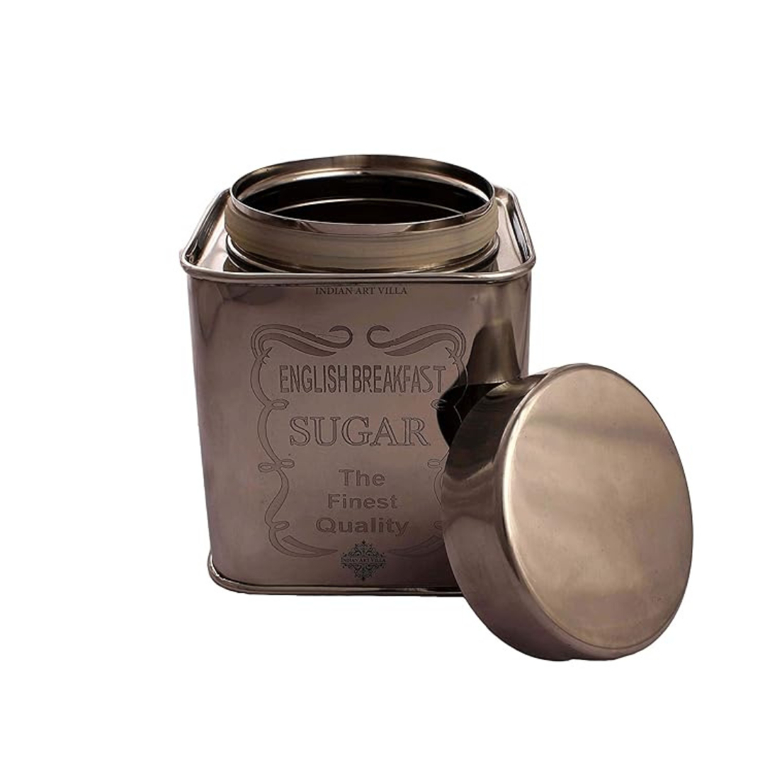 Indian Art Villa Steel Sugar Container - 255 gms