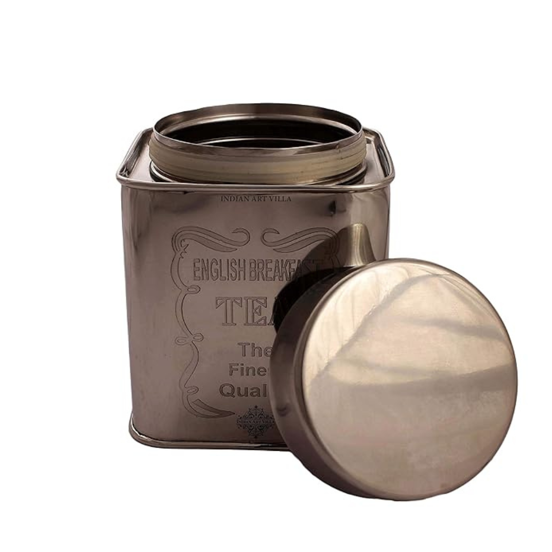 Indian Art Villa Steel Tea Container - 255 gms