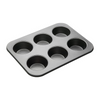 MasterClass 6 Hole Muffin Tray for thinKitchen PFOA Non Stick Robust 1mm Carbon Steel