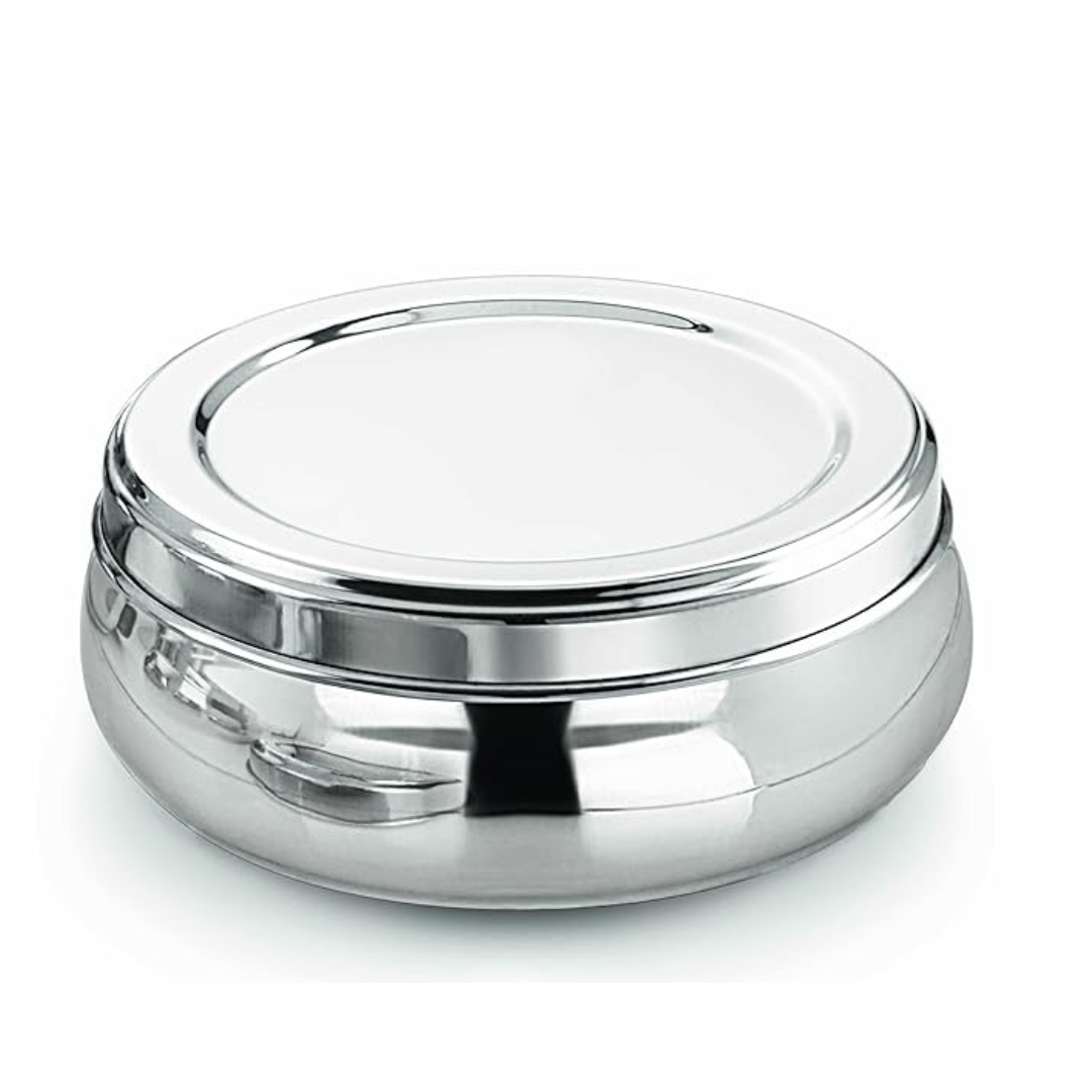 Neelam Stainless Steel 9 26G Puri Dabba Belly | 775 ml