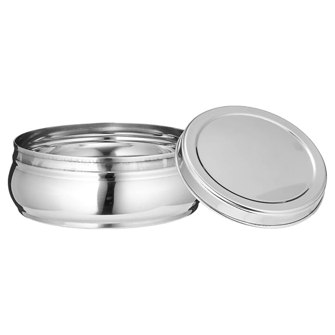 Neelam Stainless Steel 9 26G Puri Dabba Belly | 775 ml