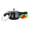 Premier Cucina Trendy Black Induction Bottom Handi Pressure Cooker With Glass Lid - 5.5 Ltr - 2800 gms